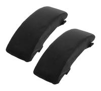 CALLARON Housses D’accoudoirs pour Chaise de Bureau et Camping, Coussin Rembourré en Mousse Haute Densité, Tissu Pelucheux Noir, 1 Paire, Coussin de Remplacement Confortable pour Chaise