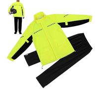 CALLARON Imperméable de Cyclisme Homme en Nylon avec Pantalon Imperméable à Capuche et Couvre-Chaussures Réfléchissants pour Pluie Intense en Extérieur