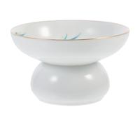 CALLARON Infuseur à Thé en Céramique Hand-painted avec Support en Bambou Naturel Filtre Fin pour Théière Passoire à Thé pour Maison et Bureau Élégant et Pratique