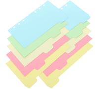 CALLARON Intercalaires Détachables en Papier A6 6 Trous, 10 Pièces, Onglets Colorés pour Classeur et Cahier, Séparateurs D'index pour Organisation Bureau et Scolaire