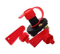 CALLARON Interrupteur de Coupure Batterie Étanche 2 Broches avec Clé Rouge, Isolateur de Batterie pour Camping-car et Bateau, Coupe-circuit de Puissance, Accès Facile et Sécurité Optimale