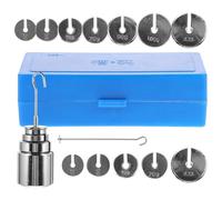 CALLARON Jeu de Masses Métalliques à Fentes pour Laboratoire, Masse en Acier Fendue Cintre et Boîte de Rangement, Ensemble de Poids pour Expériences de Physique au Lycée, Précision