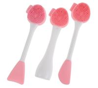 CALLARON Kit De 3 Brosses Nettoyantes Manuelles Pour Le Visage Applicateur De Masque Facial En Silicone Pour Un Nettoyage En Profondeur Des Pores Et Une Exfoliation