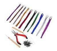 CALLARON Kit De Coiffure Avec Extensions De Cheveux Pailletées Guirlandes Pour Cheveux Accessoire Pour Ados Vrac Outil Pour Tresse Et Style