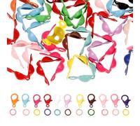 CALLARON Kit de Fabrication de Bijoux Fermoir Mousqueton en Métal Coloré, Anneaux Ouverts et Connecteurs pour Assemblage Rapide et Fixation Sécurisée Couleur Aléatoire