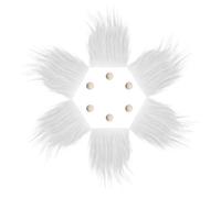 CALLARON Kit de Fabrication de Gnomes 24 Pièces Barbes de GNOME en Fausse Fourrure Blanche Prédécoupée 18x9 Cm et 12 Boules en Bois Lisses pour Loisirs Créatifs et Décoration de Noël