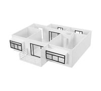 CALLARON Kit de Modélisme Architectural 1/50 à Assembler Soi-même en Abs et Acrylique, Modèle Réaliste D'appartement pour Éducation en Design Intérieur et Loisirs