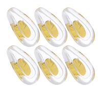 CALLARON Kit de Réparation Lunettes 6 Paires de Coussinets Nasaux en Silicone Souple Antidérapants Noyau Métallique Doré pour Usage Quotidien