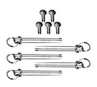 CALLARON Kit de Réparation Robuste de 5 Sets de Rivets D'axe en Acier Inoxydable Argenté pour Éventail Pliant Léger, Accessoire Pratique pour Fixation et Remplacement