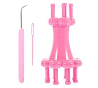 CALLARON Kit de Tricotin Plastique Outil de Tissage - 1 Set avec Aiguille et Facile à Utiliser pour Laine et Fils Textiles, pour Loisirs Créatifs