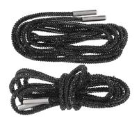 CALLARON Lacets de Chaussures à Paillettes Brillants Multifonctions pour Baskets et Sweats Cordons Décoratifs Noirs Scintillants avec Cristaux pour Sport et Loisirs
