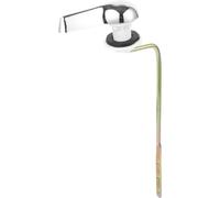CALLARON Levier du Réservoir de Toilettes, Kit de Remplacement pour Poignée de Toilette, Fer, Installation Latérale, Finition Électroplaquée Brillante, pour Réservoir de Chasse D'eau Wc,