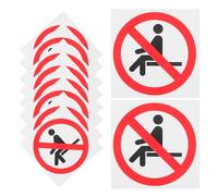 CALLARON Lot de 10 Autocollants de Sécurité Auto-adhésifs Ø 80 Mm sans Bord Blanc, Autocollants Réfléchissants D'avertissement pour Atelier et Entrepôt, Panneaux D’avertissement Pratiques