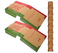 CALLARON Lot de 10 Boîtes à Pizza en Papier Épais 18,5 X 18,5 X 4 Cm, Boîte de Rangement Portable pour Pizza, Emballage Pliable 7 Pouces, Étui Alimentaire Sûr pour Restauration et