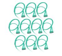 CALLARON Lot De 10 Extensions De Cheveux Synthétiques À Clips Longues Et Lisses Mèches Multicolores Pour Fêtes Vertes