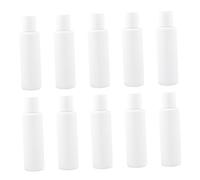 CALLARON Lot De 10 Mini Flacons À Pompe Anti-Fuite À Épaule Plate Pour Lotion Cosmétique Portable Blanc