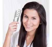 CALLARON Lot de 10 Peignes à Dents Larges Gris Peigne à Volume pour Cheveux Afro et Racines Antistatique en ABS Outil Coiffant Portable pour Hommes et Femmes Coiffage sans Frisottis