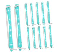 CALLARON Lot De 12 Bigoudis à Friser Pratiques Petits En Plastique Bicolore Blanc Et Vert Pour Cheveux Courts Permanence Coiffure Maison Outils De Bouclage