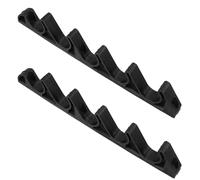 CALLARON Lot de 2 Ajusteurs de Support en Plastique PP Noir pour Chaise Longue D'extérieur, 5 Positions Réglables, Accessoires Compatibles pour Meubles de Jardin, Balcon et Camping,