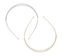 CALLARON Lot De 2 Bandeaux Double Couche En Strass Pour Femme Accessoire De Mariage Couronne De Princesse Bijoux Pour Demoiselle Dhonneur Pour Occasions Spéciales