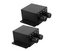 CALLARON Lot de 2 Boutons de Contrôle du Volume Basses Universels pour Amplificateur Audio Rca Voiture, Potentiomètre Réglable en Abs Robuste, Compatible Systèmes Audio Embarqués, Réglage