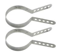 CALLARON Lot de 2 Clips de Fixation en Métal Robuste pour Silencieux Moto 50cc-80cc, Support de Montage Échappement, Accessoires Moto pour Réparation Suspendre Stable