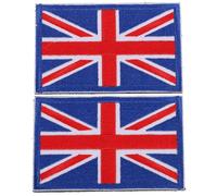 CALLARON Lot de 2 Écussons Thermocollants Drapeau National en Polyester, Patchs Brodés Adhésifs pour Vêtements, Lavables en Machine, pour DIY sur Vestes et Chapeaux