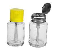 CALLARON Lot de 2 Flacons Presseurs 100 Ml en Verre Résistant la Corrosion Distributeurs à Pression de Dissolvant pour Vernis à Ongles Usage Professionnel et Domestique