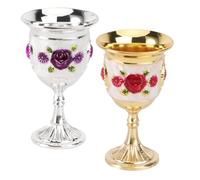 CALLARON Lot de 2 Gobelets à Vin Élégants en Alliage, Faciles à Nettoyer, Adaptés aux Boissons Chaudes et Froides, Design Délicat, pour Dîners Somptueux ou Bars