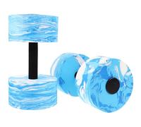 CALLARON Lot de 2 Haltères Aquatiques Légères Eva Bleu Blanc Camouflage 150x150x275 Mm pour Fitness Aquatique, Aquagym et Exercices en Piscine, Accessoires Flottants pour Entraînement