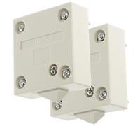 CALLARON Lot de 2 Interrupteurs Automatiques pour Lampe D'armoire, 2a 12v-250v, Commande par Ouverture de Porte, Fixation par 4 Vis, Matériau Abs Blanc, pour Éclairage de Placard et Meuble