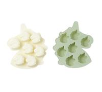 CALLARON Lot de 2 Moules à Gâteau en Silicone Souple, Faciles à Nettoyer, Forme Licorne pour Pâte à Biscuit et Pâte D'amande, Pâtisserie en Famille Couleur Aléatoire