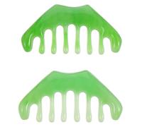 CALLARON Lot De 2 Peignes De Massage À Main Grattoirs À Cheveux Pour Massage Du Cuir Cire D'Abeille Verte