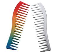 CALLARON Lot de 2 Peignes Incurvés pour Hommes 15 Cm en Abs Robuste pour Coiffure, Peigne à Dents Larges, Outil Coiffure Professionnel, Usage Domestique et Voyage, Compatible Barbe