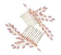 CALLARON Lot De 2 Peignes Latéraux Pour Femmes Postiches À Strass Pinces À Cheveux De Mariée Accessoires De Coiffure Faits À La Main Pour Femmes Et Filles