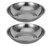 CALLARON Lot de 2 Plateaux de Pesée Électronique en Acier Inoxydable 25 Cm, Précision Élevée, Grosse Capacité, Design Élégant Cuisine et Laboratoire