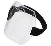 CALLARON Lot de 2 Porte-badges D'identification Transparents pour Bras, Brassards Réglables Noirs avec Bande Élastique et Fermeture Auto-agrippante, Porte-cartes Étanche pour Secouristes,