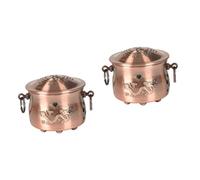 CALLARON Lot De 2 Pots De Moxibustion Appareil Chauffant Brûleur Chaud Assis Pour Produit Portable Petit Accessoire De Moxa Fourniture De Moxa Pot De Massage Accessoire De Massage