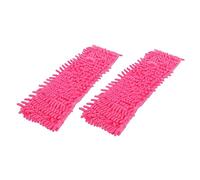 CALLARON Lot De 2 Serpillières De Remplacement Rouges pour Balai Plat, Chiffons Absorbants en Microfibre, Accessoires Pratiques pour Nettoyage Sols, Fenêtres Et Coins