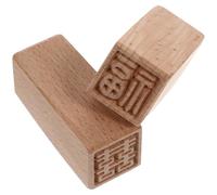 CALLARON Lot de 2 Tampons en Bois pour Gâteau de Lune Motifs Traditionnels Chinois, Surface Lisse, Design Créatif, Facile à Ranger, Pâtisserie Fabrication