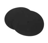 CALLARON Lot de 2 Tapis de Protection en Feutre Épais 3mm Ø30cm pour Platine Vinyle, Coussinets Anti-vibration et Amortisseurs Disques Vinyle, Accessoires pour Tourne-disques Domestiques