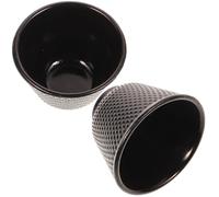 CALLARON Lot de 2 Tasses à Thé en Fonte Noire Style Rétro Service à Thé Kung Fu Capacité Moyenne Résistance la Chaleur Maison et Cérémonie Traditionnelle