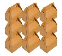 CALLARON Lot de 20 Boîtes D'emballage Alimentaire en Papier Kraft Naturel, Petites Boîtes à Friandises Emporter, Résistantes pour Snacks et Frites, Usage Restauration et Fêtes, Format