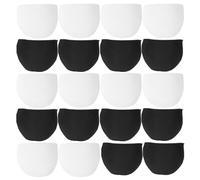 CALLARON Lot de 20 Paires D’épaulières Rembourrées en Mousse Antidérapante, Épaulières Pratiques Taille Grosse 9x16x1,2 Cm, Coussinets D’épaule Souples Blancs et Noirs, Accessoires Couture