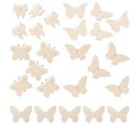 CALLARON Lot de 25 Pièces de Bois Brut de Copeaux de Bois Vierges pour Bricolage Décoration Murale et Lisse Accessoire Créatif pour Peinture et Artisanat