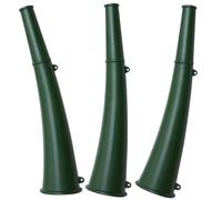 CALLARON Lot de 3 Cornes de Survie Portables en Métal et Plastique, Klaxon Multifonction Militaire Vert Kaki, Compact et Léger pour Randonnée, Camping et Signalisation d'urgence Extérieure