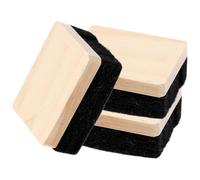 CALLARON Lot de 3 Effaceurs de Tableau Noir et Blanc Petits, Multifonctions en Bois et Feutre, Gomme à Sec pour Bureau, Salle de Classe et Usage Scolaire, Nettoyage sans Trace