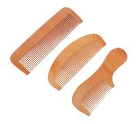 CALLARON Lot De 3 Peignes à Cheveux En Bois Miniatures, Peigne De Massage Du Cuir Chevelu, Petit Format Portable, Dents Arrondies Pour Femmes Adultes, Soin Capillaire Quotidien
