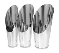 CALLARON Lot de 3 Pelles à Terre en Acier Inoxydable Ergonomiques pour Jardinage, Design Brillant et Résistant, pour Ameublir Le Sol et Nourrir Les Oiseaux