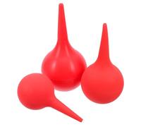 CALLARON Lot De 3 Poires Lavage Des Oreilles En Caoutchouc Rouge 30ml 60ml 90ml Ampoule Antidérapante Et Pointe Effilée, Aspiration Puissante Pour Nettoyage Auriculaire Chez Adultes Et Personnes Âgées